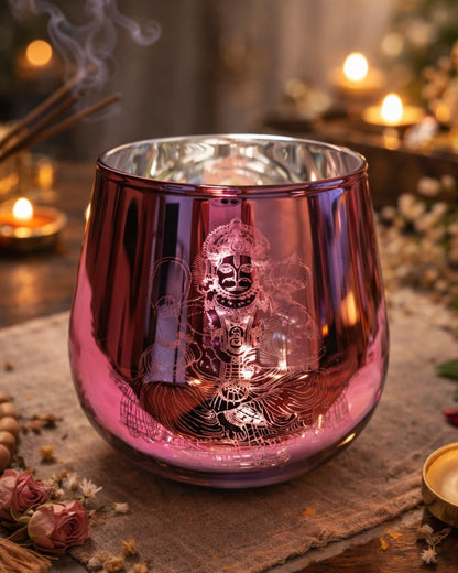 Candle Holder - Krishna (4 in., 2 pcs): Pink