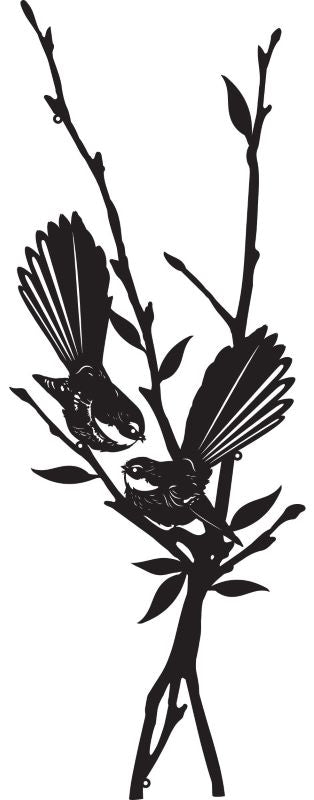 60cm NZ Native Fantails Wall Art