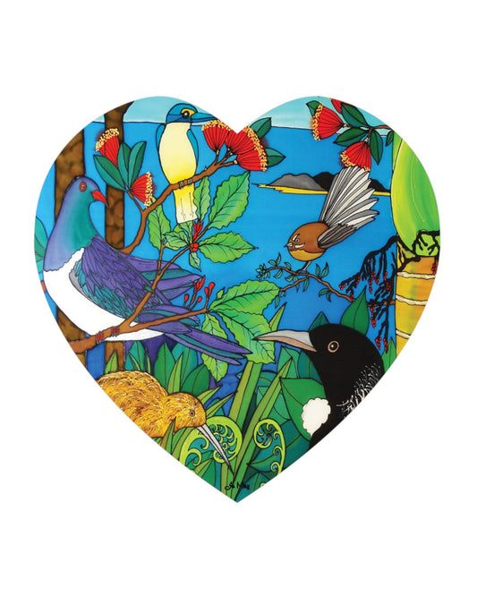 NZ Birds Ceramic Hearts - Jo May