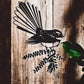 50cm NZ Native WallArt Fantail