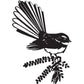 50cm NZ Native WallArt Fantail