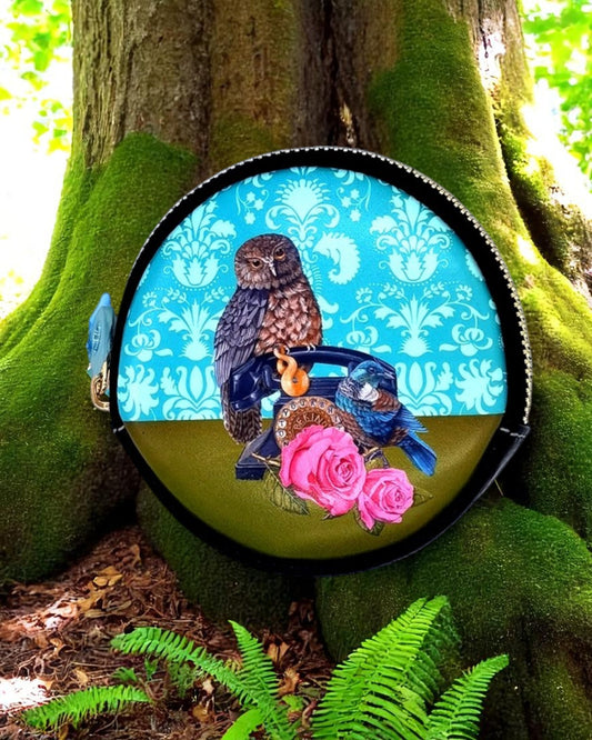 Morepork & Tui on Phone Coin Purse