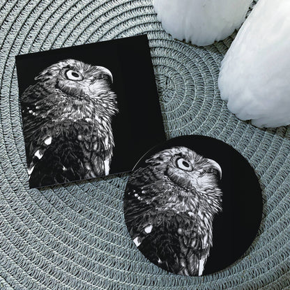 Barking Owl Ceramic Coaster