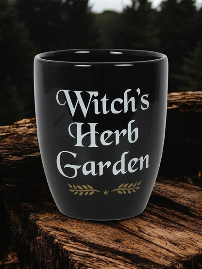Witch's Herb Garden Ceramic Plant Pot