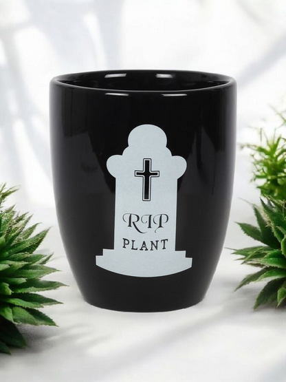 RIP Plant Gothic Ceramic Plant Pot