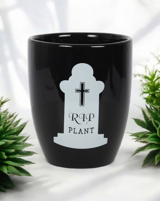 RIP Plant Gothic Ceramic Plant Pot