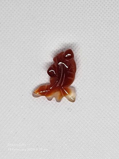 Carnelian Goldfish pendant
