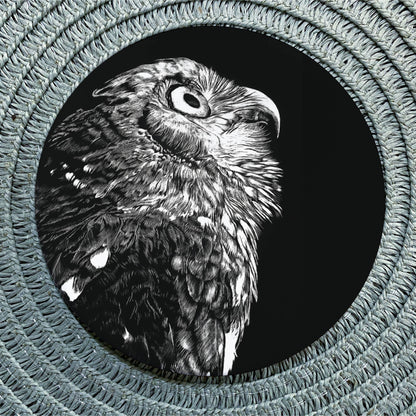Barking Owl Ceramic Coaster
