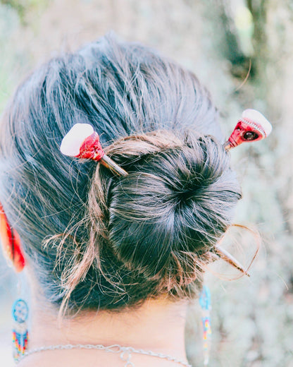 Natural Stone Wooden Hair Stick