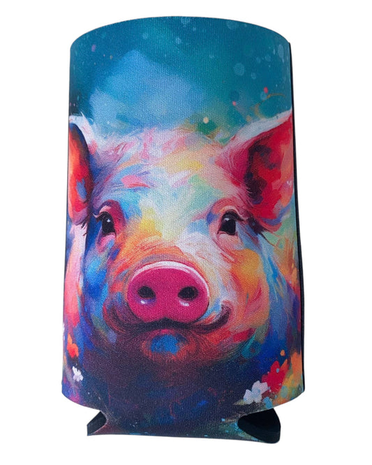 Pig Quote Flat Stubby Holder Cooler