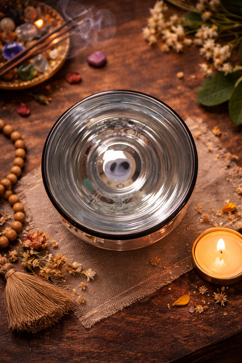 Candle Holder - Shiva (4 in.) 2 pc: Blue