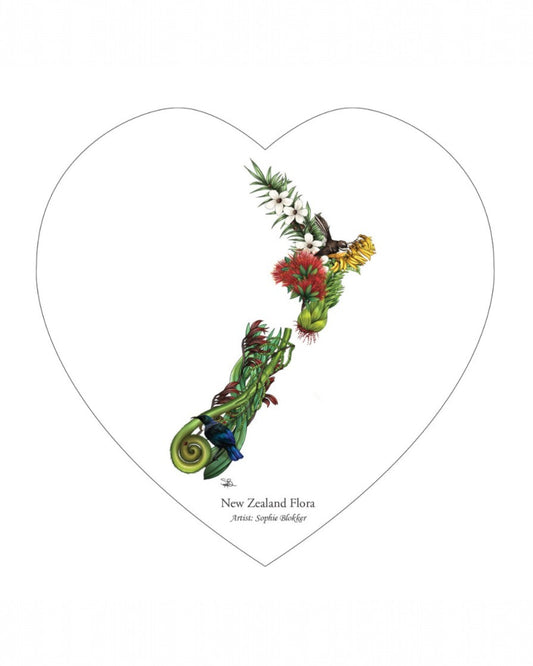 NZ Flora Ceramic Heart- Sophie Blokker