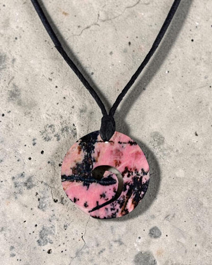 Rhodonite Koru Pendant