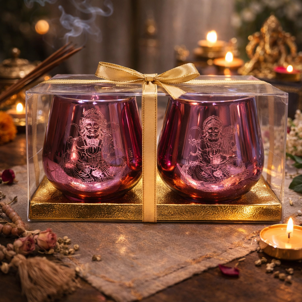Candle Holder - Hanuman (4 in.) 2pcs: Pink