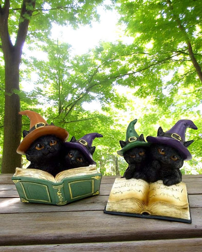 Witches Black Cat Mischievous Spell Book