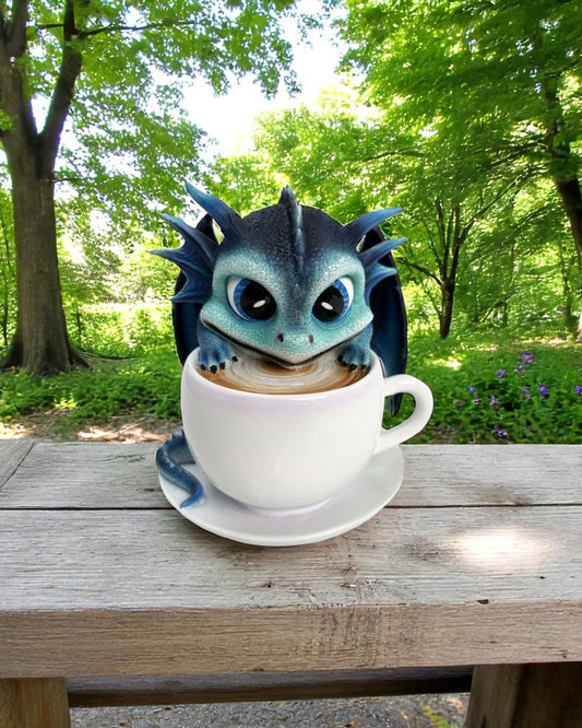 Cute Blue Dragon on Coffee Mug