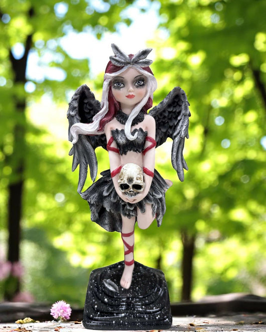Goth Angel Holding Skull