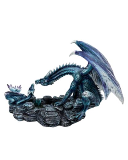 Blue Mother and Baby Dragon