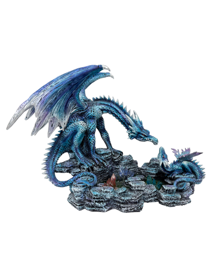 Blue Mother and Baby Dragon