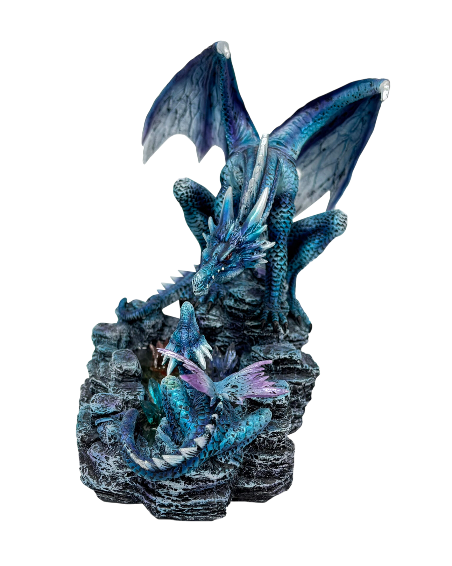 Blue Mother and Baby Dragon
