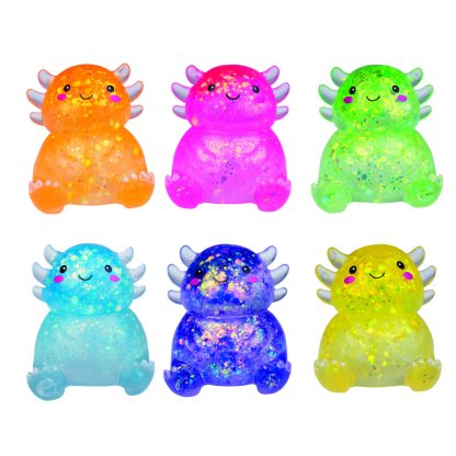 Squishy Glitter Axolotl