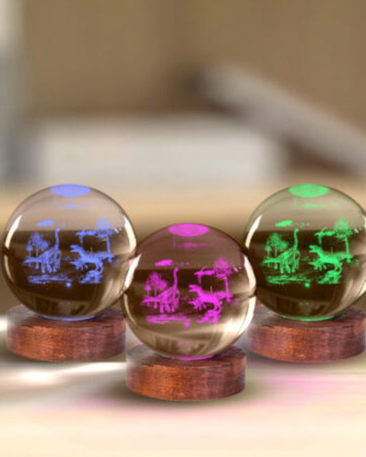 Dino Land 3D Crystal Ball Lamp