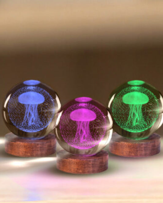 Jellyfish 3D Crystal Ball Lamp