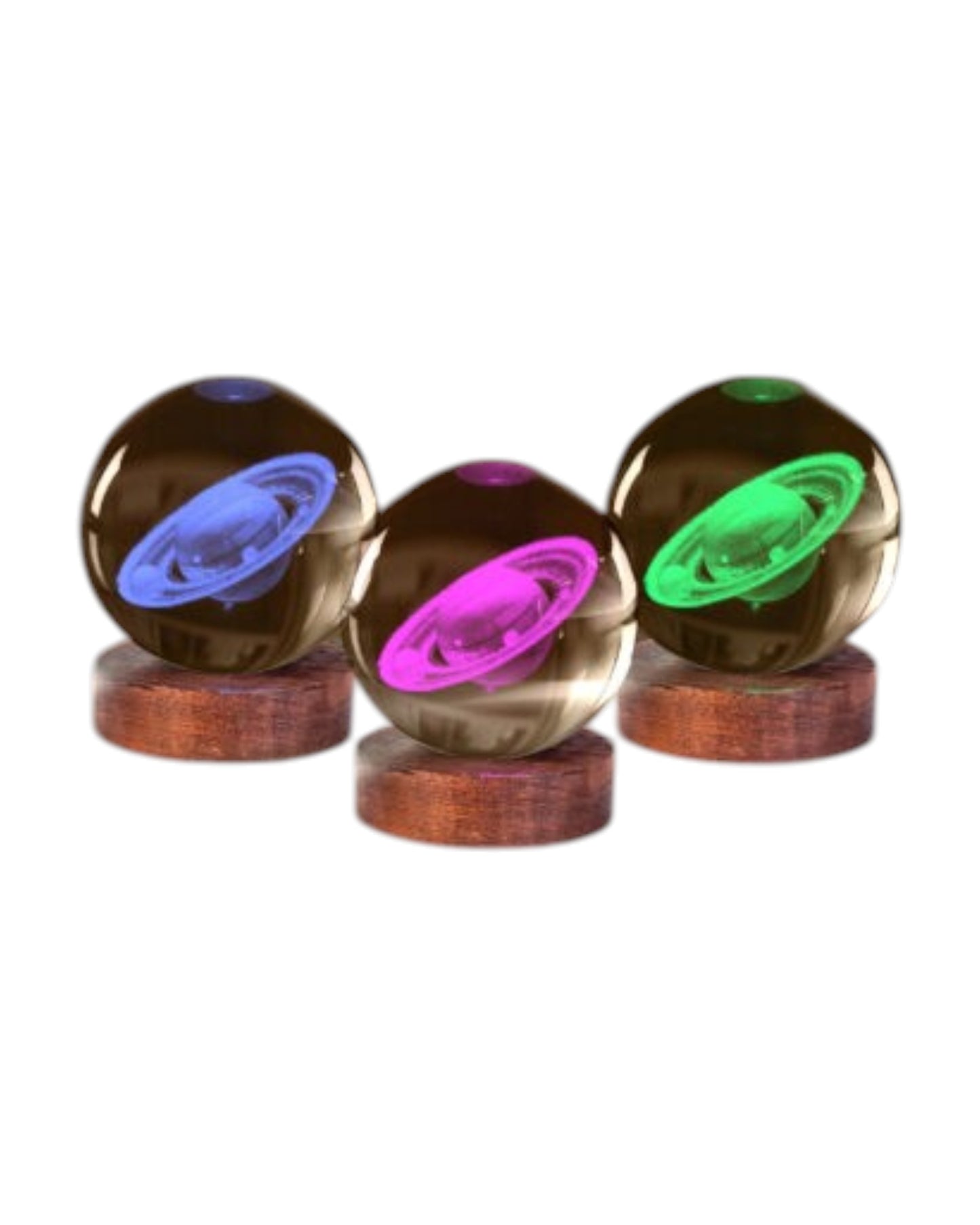 Saturn 3D Crystal Ball Lamp