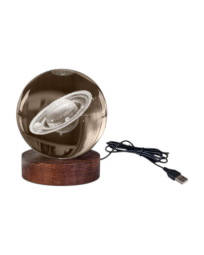 Saturn 3D Crystal Ball Lamp