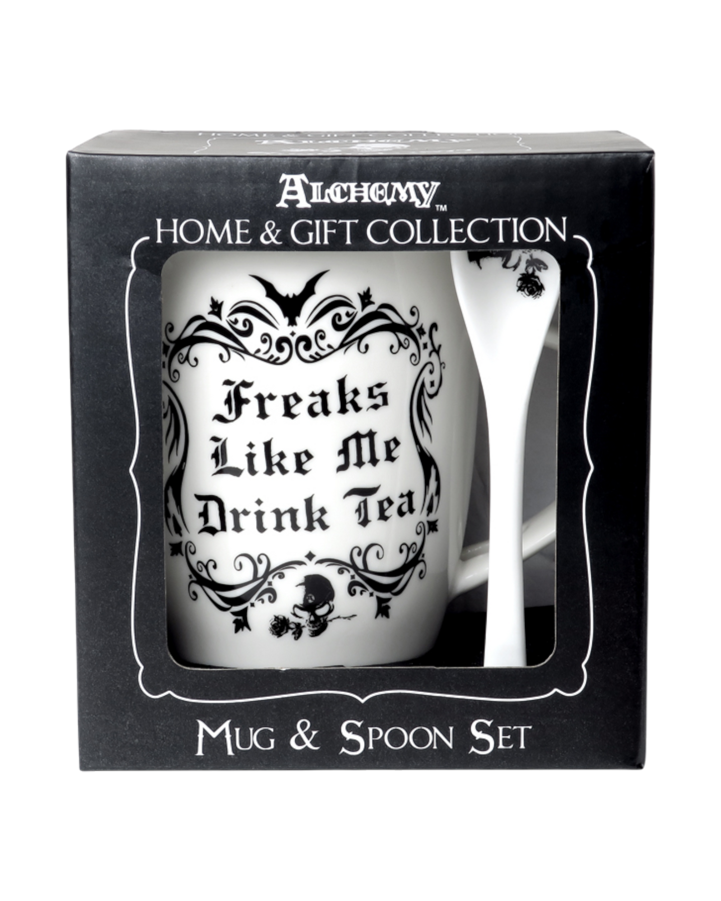 Freaks Like Me Drink Tea - Mug & Spoon
