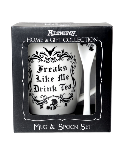 Freaks Like Me Drink Tea - Mug & Spoon