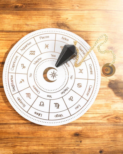 Astrology Wheel Pendulum Ceramic Divination Kit