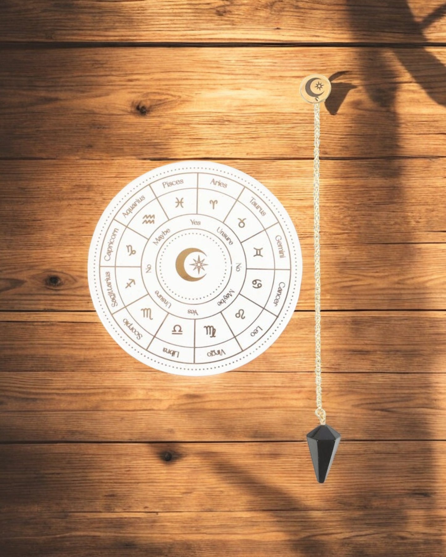 Astrology Wheel Pendulum Ceramic Divination Kit