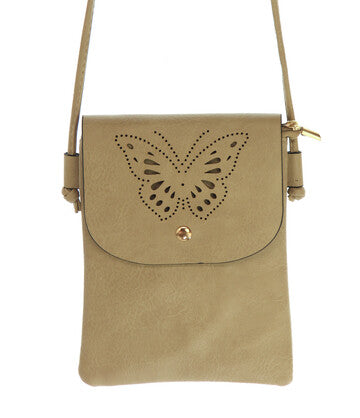 Layla butterfly cutout bag TAUPE