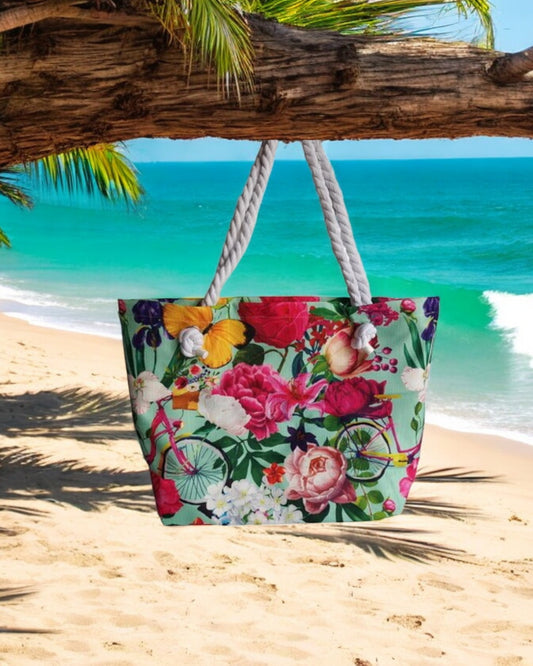 Beach bag - Roses & Bicycles