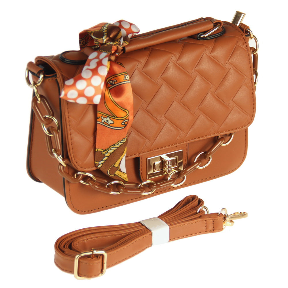 Chain & Scarf bag bag CAMEL