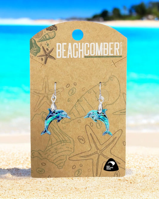 Paua Earrings Dolphins