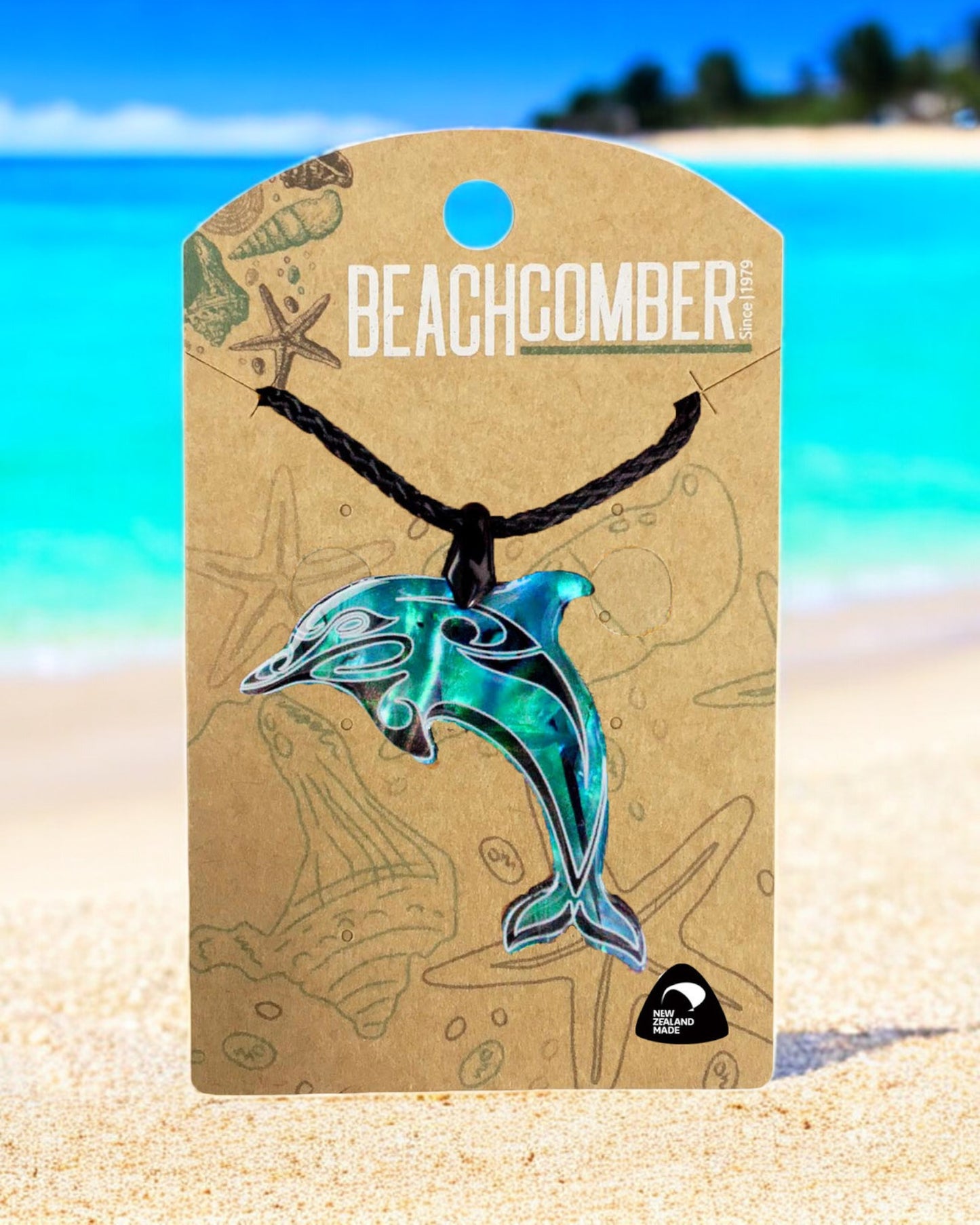 Paua Pendant Dolphin