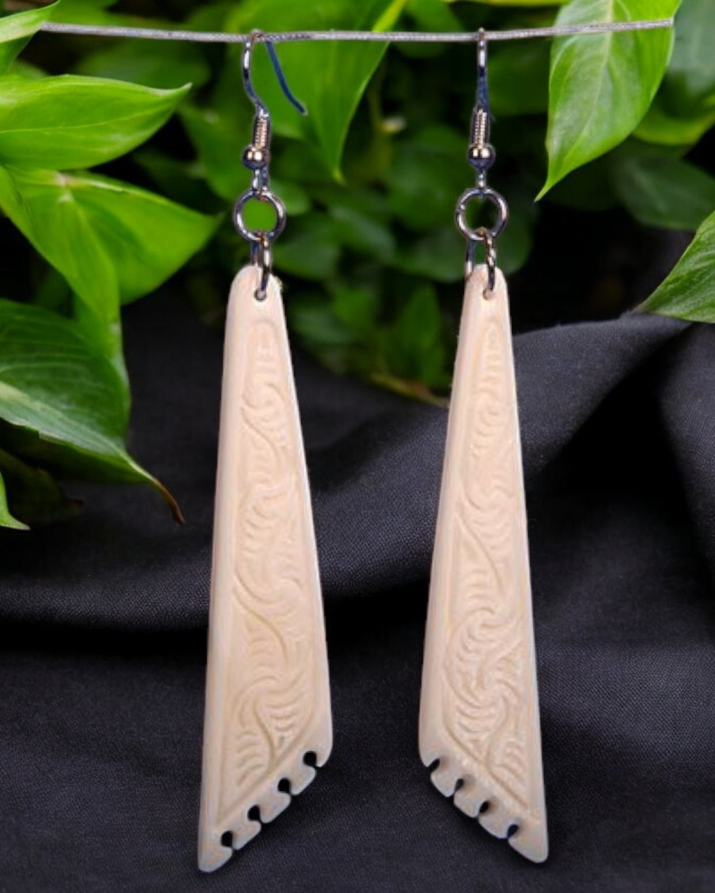 Bone Drop Earring with Detail