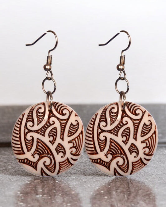 Koru Disc Earring