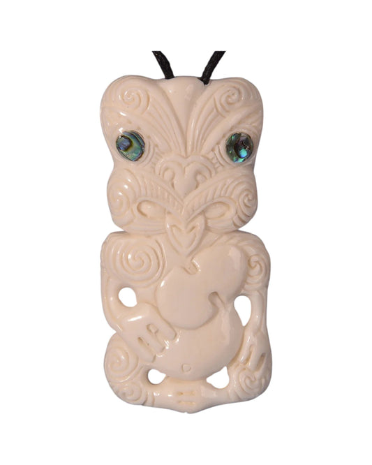 Bone Tiki Pendant with Patu