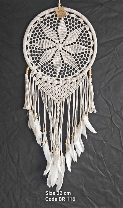 Dreamcatcher White Crochet Flower