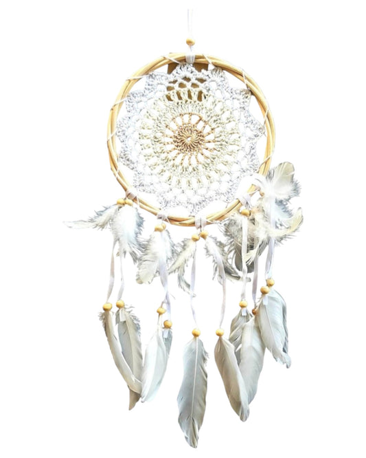 Dreamcatcher White Crochet