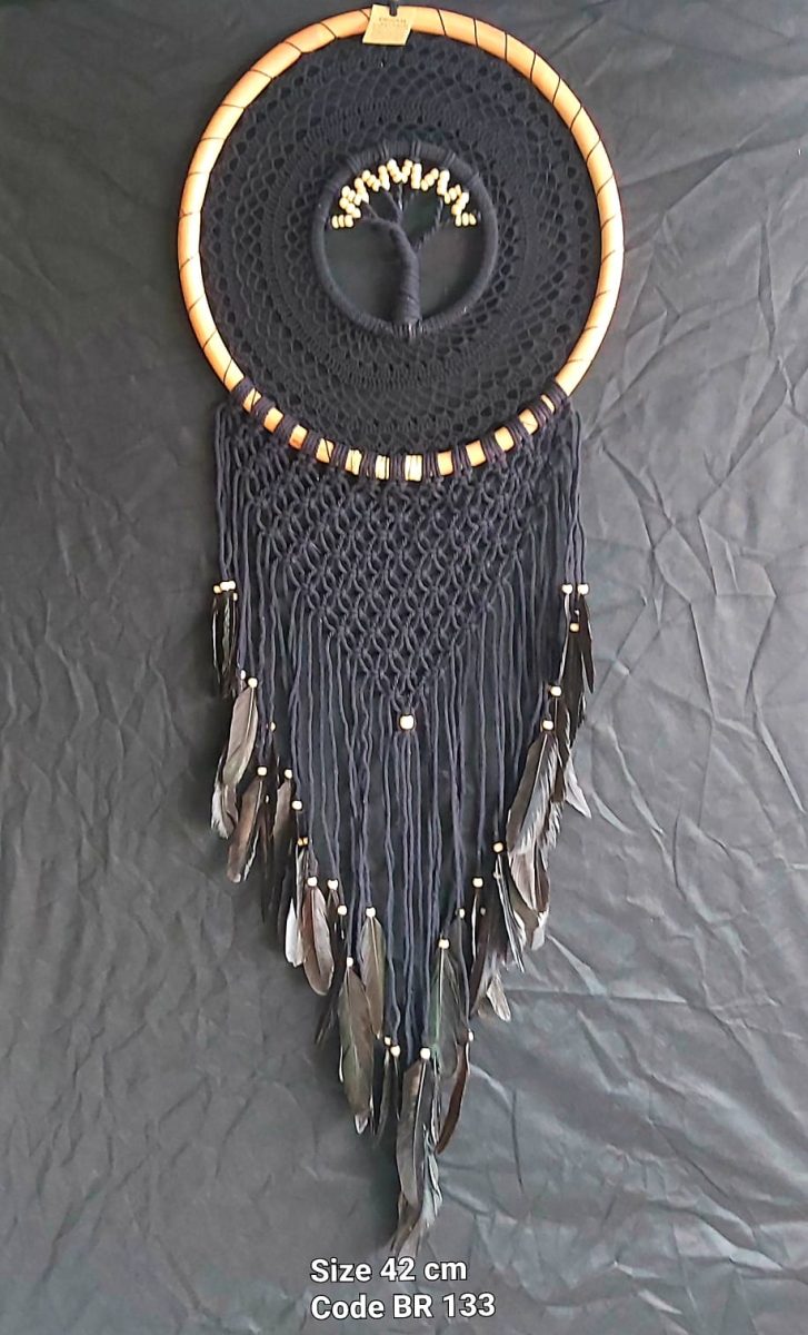 Dreamcatcher Black Crochet Tree of Life