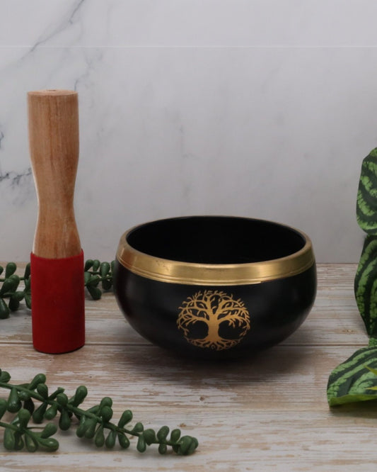 Tree of Life Brass Singing Bowl 6.5cm x 11cm