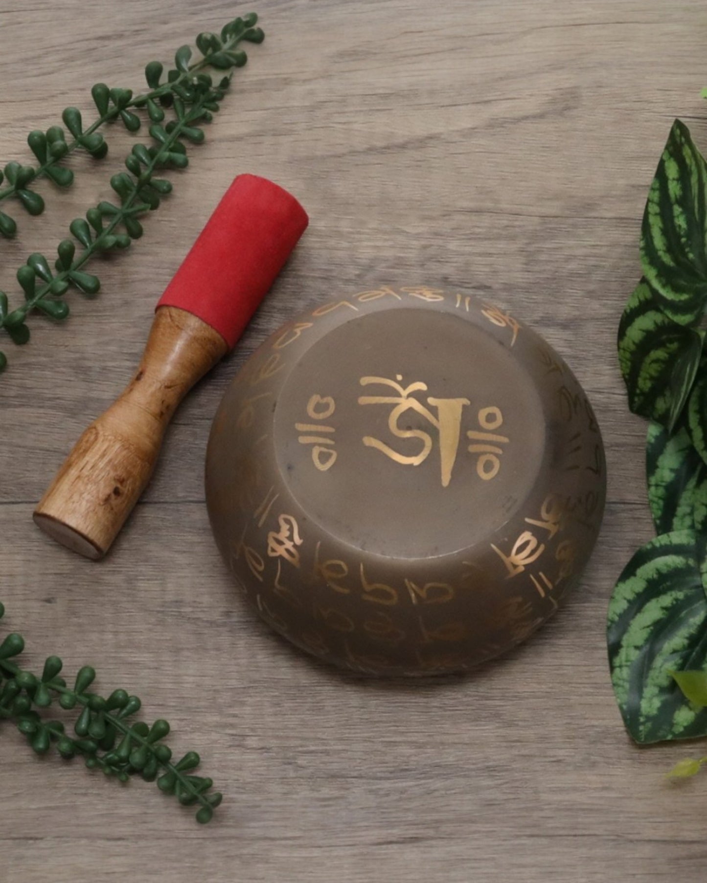 Antique Finish Buddha Brass Singing Bowl 13cm