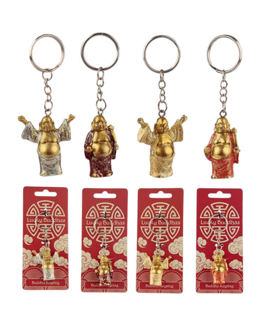 Lucky Buddha Glitter Keyring
