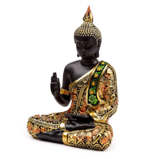 Black & Orange Gold Thai Buddha Mediation