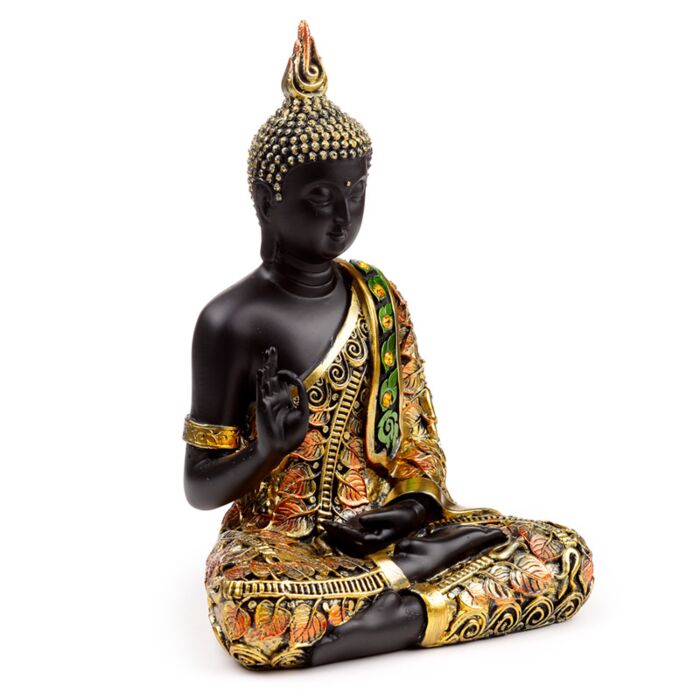 Black & Orange Gold Thai Buddha Mediation