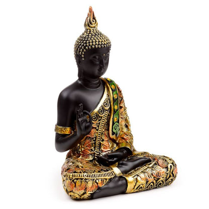 Black & Orange Gold Thai Buddha Mediation